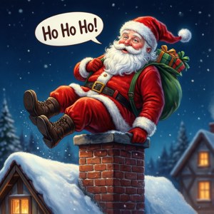 Santa Sliding Ho Ho Ho