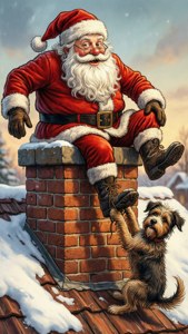 Santa Stuck Chimney