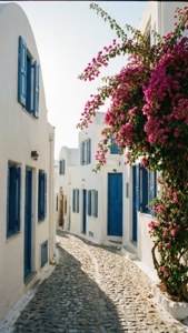 Santorini Blue Alley