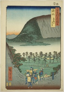 Sanuki Province: Distant View of Mount Zozu (Sanuki, Zozusan enbo), from the series "Famous Places in the Sixty-odd Provinces (Rokujuyoshu meisho zue)"