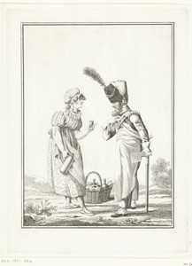 Sappeur bij een zoetelaarster