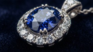 Sapphire Pendant Macro