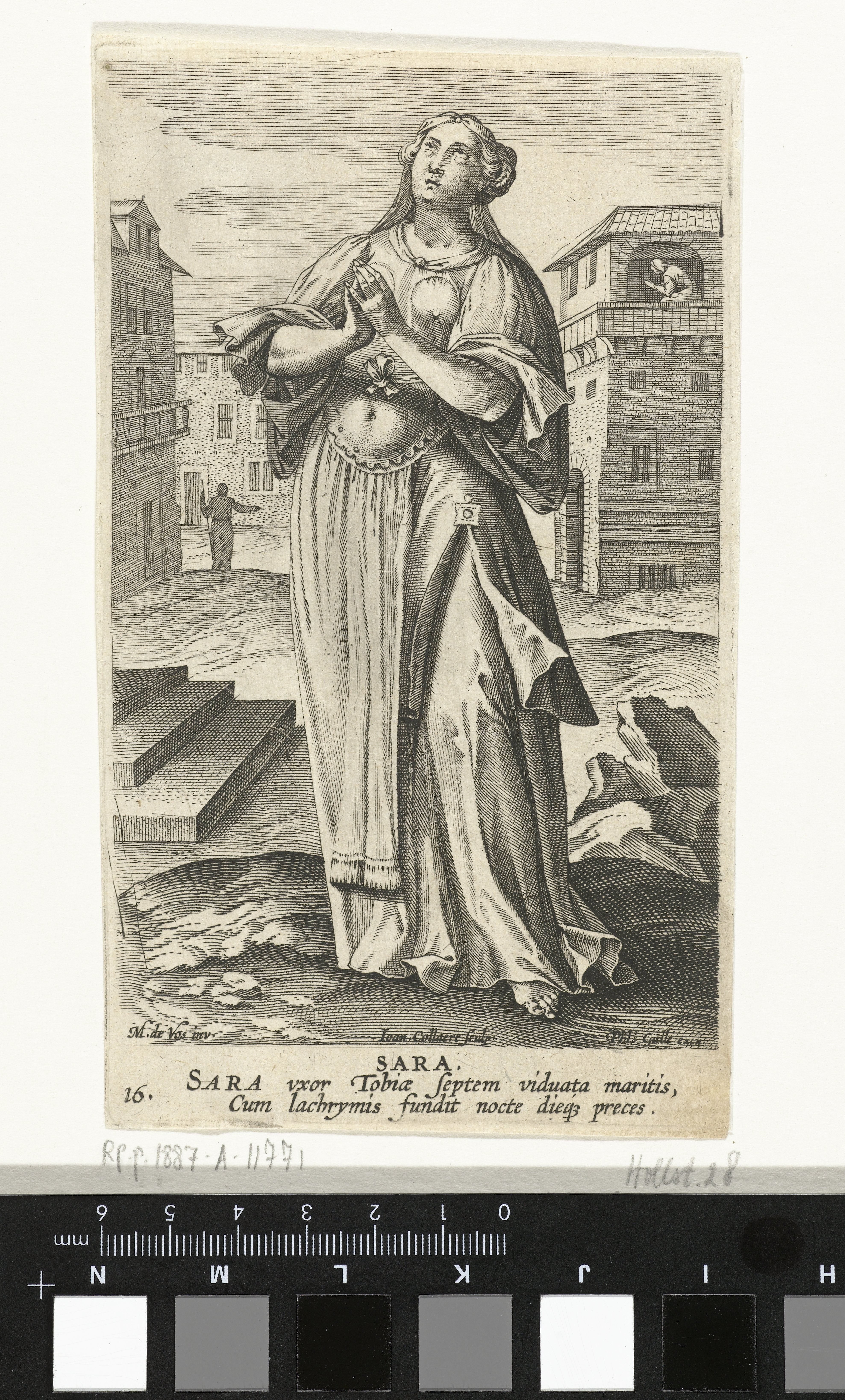 Sara, vrouw van Tobias by Jan Collaert (II)