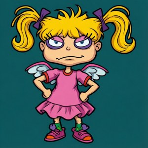 Sassy Angelica Vector