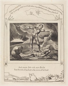 Satan Smiting Job with Boils