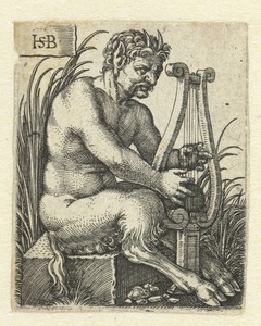 Satyr speelt op een lier