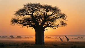 Savanna Baobab Dawn