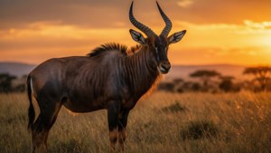 Savanna Sentinel at Sunset