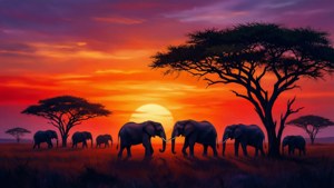 Savanna Sunset Abstract