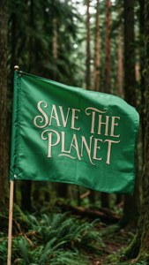 Save the Planet Typography