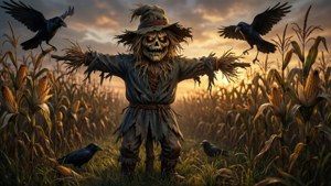 Scarecrow Field Sunset