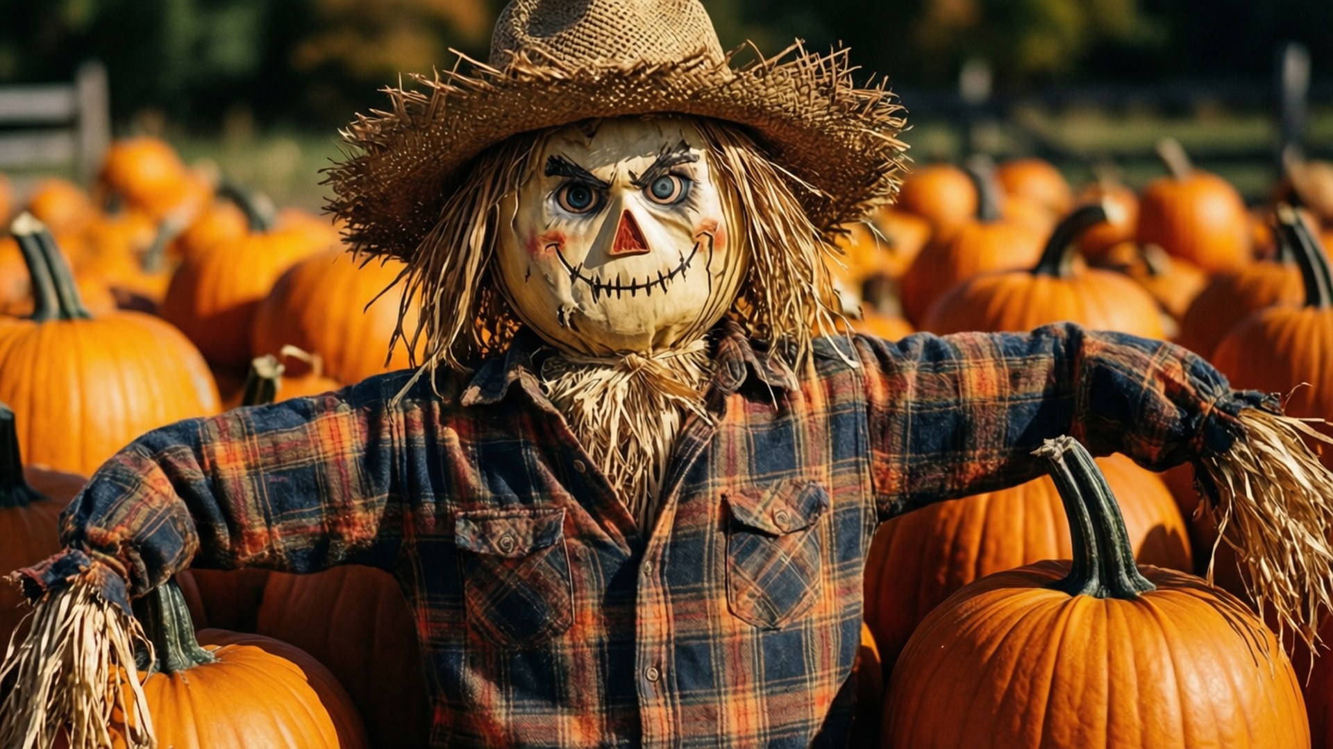Scarecrow in the Patch by Wallpapers.art Studio