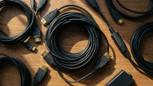 Scattered Desk Cables