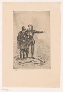 Scène uit de roman Quentin Durward