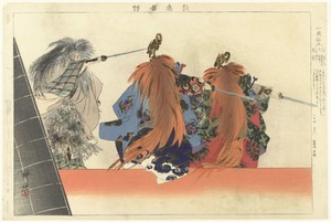 Scene uit het Noh theaterstuk 'Ikkaku sennin'