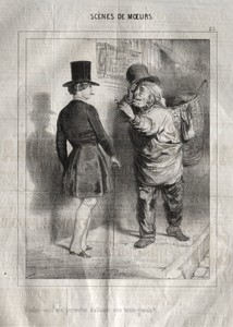 Scènes de Moeurs:  Voulez-vous me permettre d'allumer mon brule-gueule?