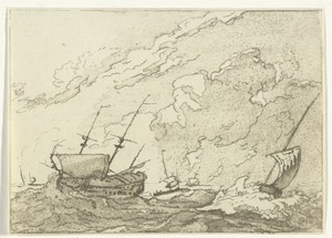 Schepen in een storm
