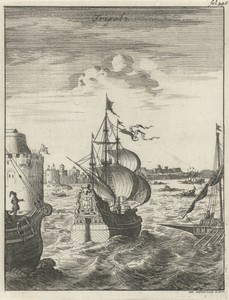 Schepen varen Tripoli binnen