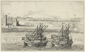 Schepen waarmee de schutterij van Leiden naar Grave is gereisd,  1622