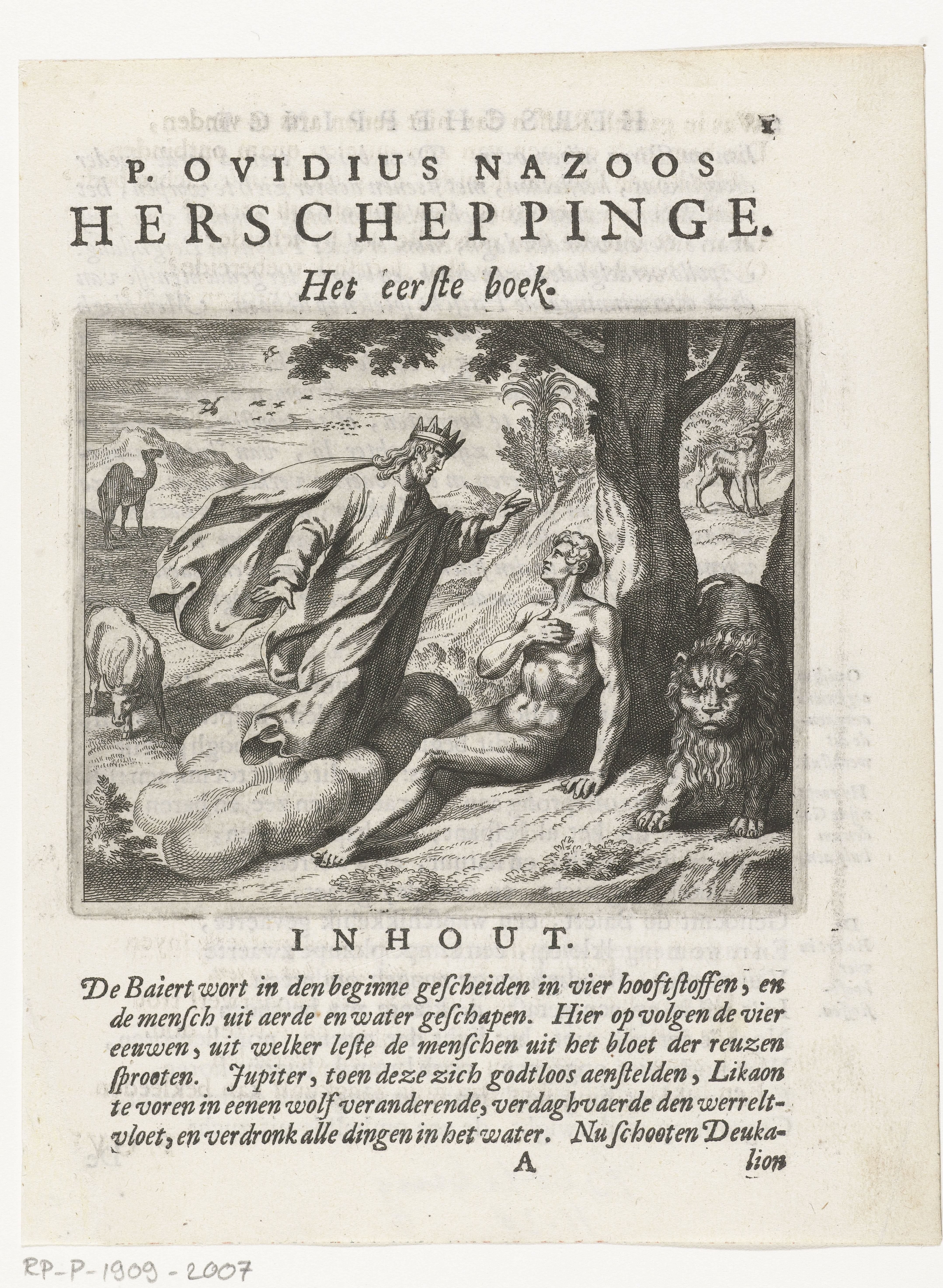 Schepping van de mens by Abraham Bloteling