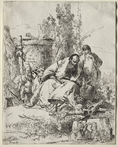 Scherzi di Fantasia:  Seated Magician, boy and four figures