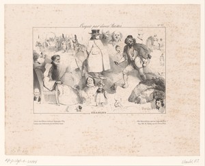 Schetsblad met diverse figuren en dieren