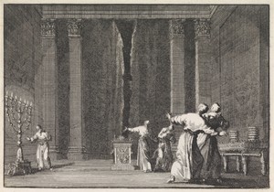 Scheuring van het voorhangsel in de tempel van Jeruzalem