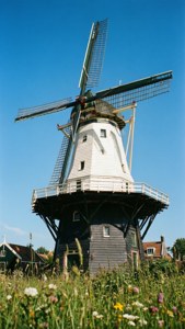 Schiedam Windmill Blue Sky