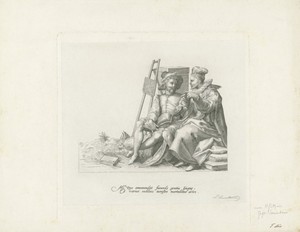 Schilder en dichter in discussie