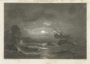 Schip in nood bij nacht