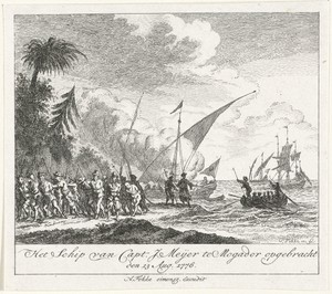 Schip van kapitein J. Meijer te Mogador veroverd, 1776