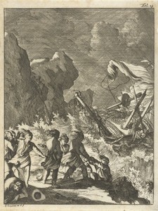 Schipbreuk van Christoff Frik bij de Kaap de Goede Hoop