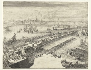 Schipbrug van Parma over de Schelde, 1585
