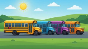 School Bus Lineup
