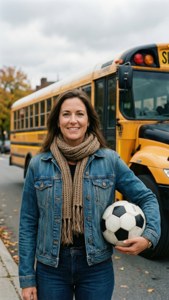 School Bus Soccer Mom