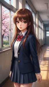 School Corridor Sakura