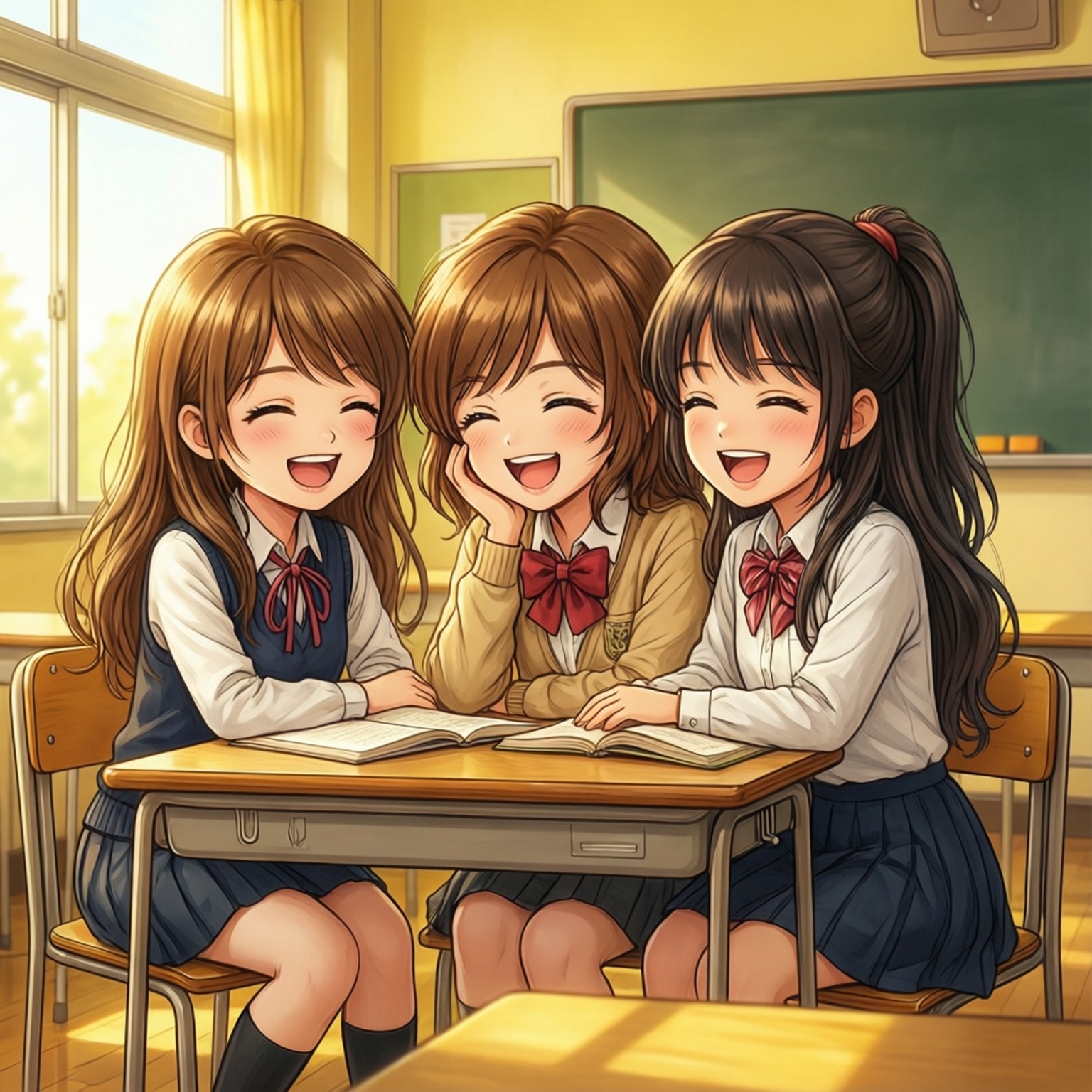 School Days Laughter by Wallpapers.art Studio