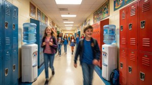 School Hallway Hydration