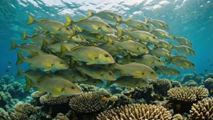 School of Cobia at Reef