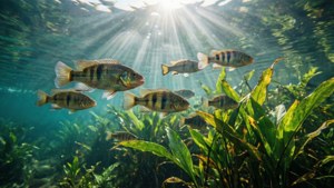 School of Tilapia in River