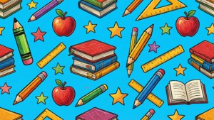 School Supplies Pattern