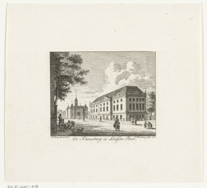 Schouwburg en de houten Leidsepoort aan het Leidseplein te Amsterdam