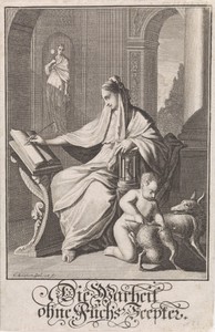 Schrijvende vrouw met zandloper