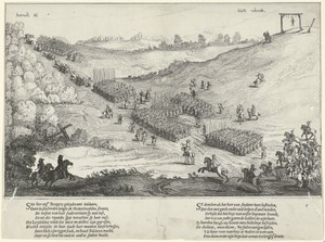 Schutterij van Leiden in slagorde op de Mookerheide, 1622