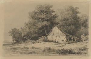 Schuur aan de waterkant