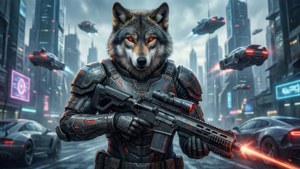 Sci-Fi Wolf Warrior