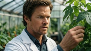 Scientist Examining Plant