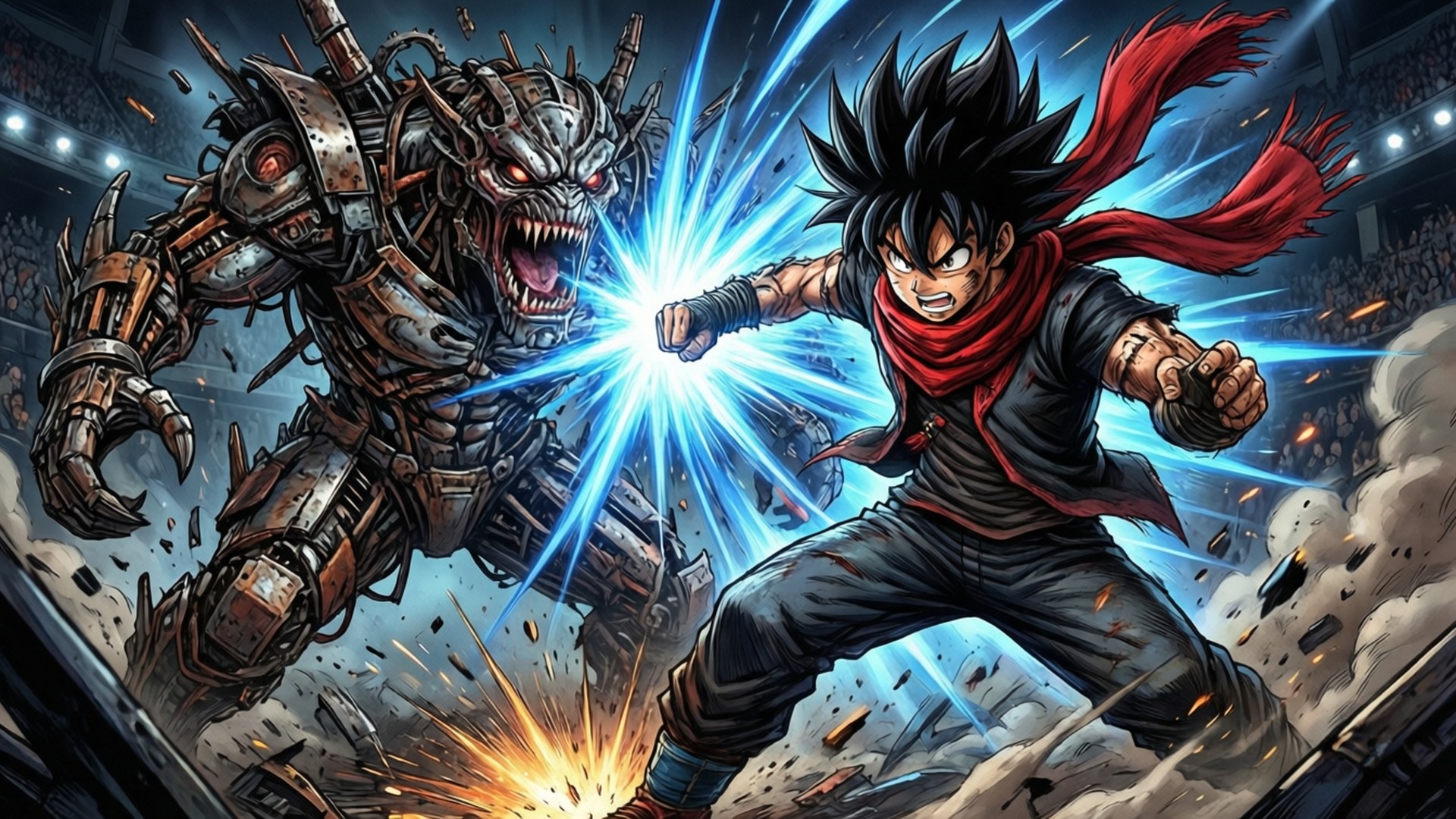 Scrap Monster Battle by Wallpapers.art Studio
