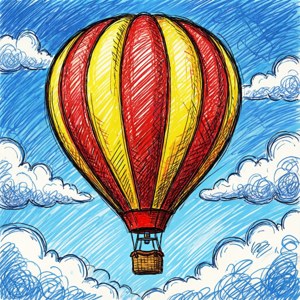 Scribble Balloon Flight