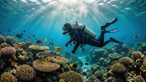 Scuba Diver Reef